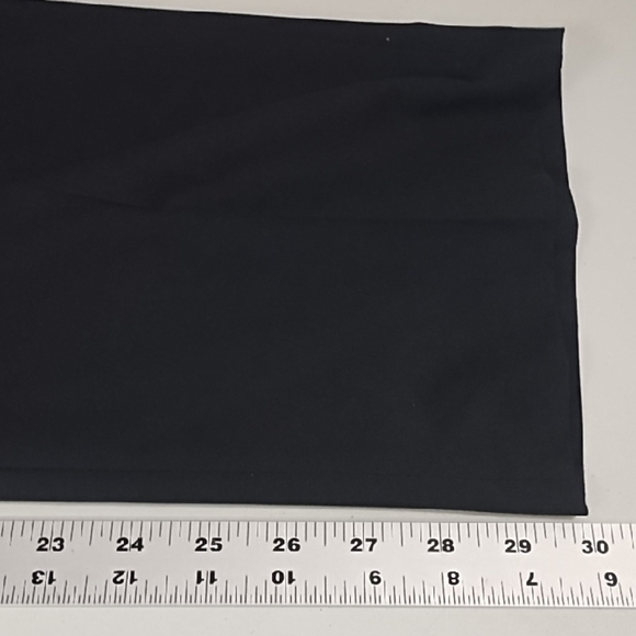 Classic Men's Black Pants Button Back Pockets Front Slash Pockets Flat Front - Picture 7 of 10